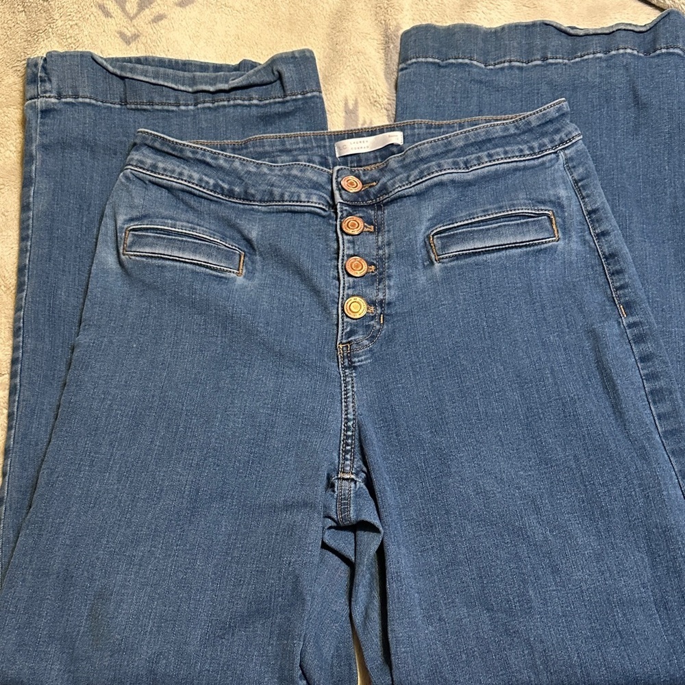 A187.  LC Lauren Conrad Blue Flare Jeans